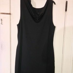 St. John Caviar black cowl neck dress size 16